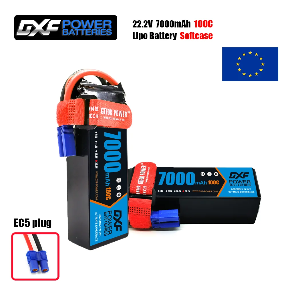 Batería Lipo DXF 6S 22,2 V 700 - 6S Lipo Battery 22.2V 5000Mah reseña y precio