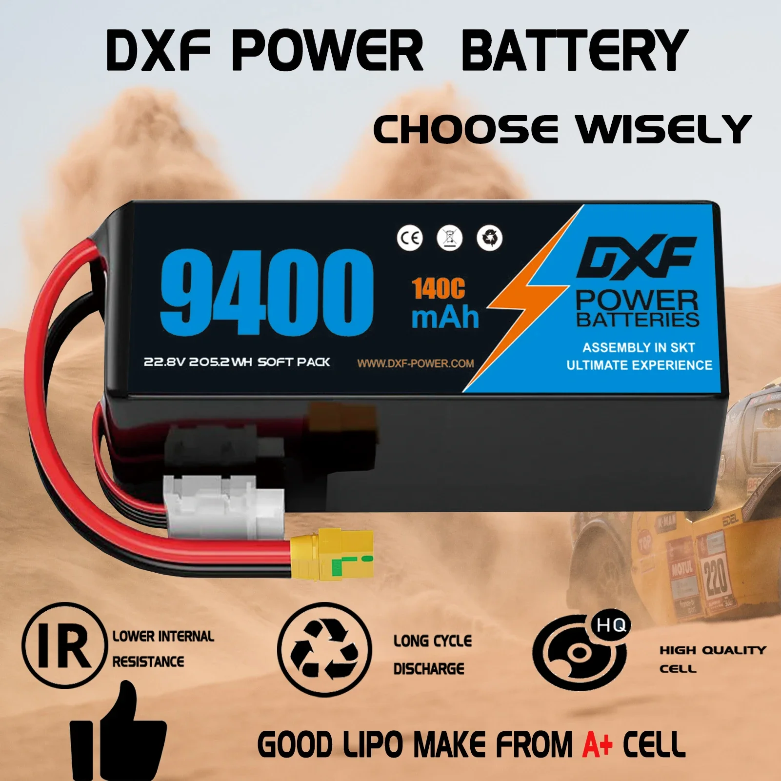 Batería Lipo DXF 6S 22,8 V 140 - 6S Lipo Battery 22.2V 5000Mah reseña y precio