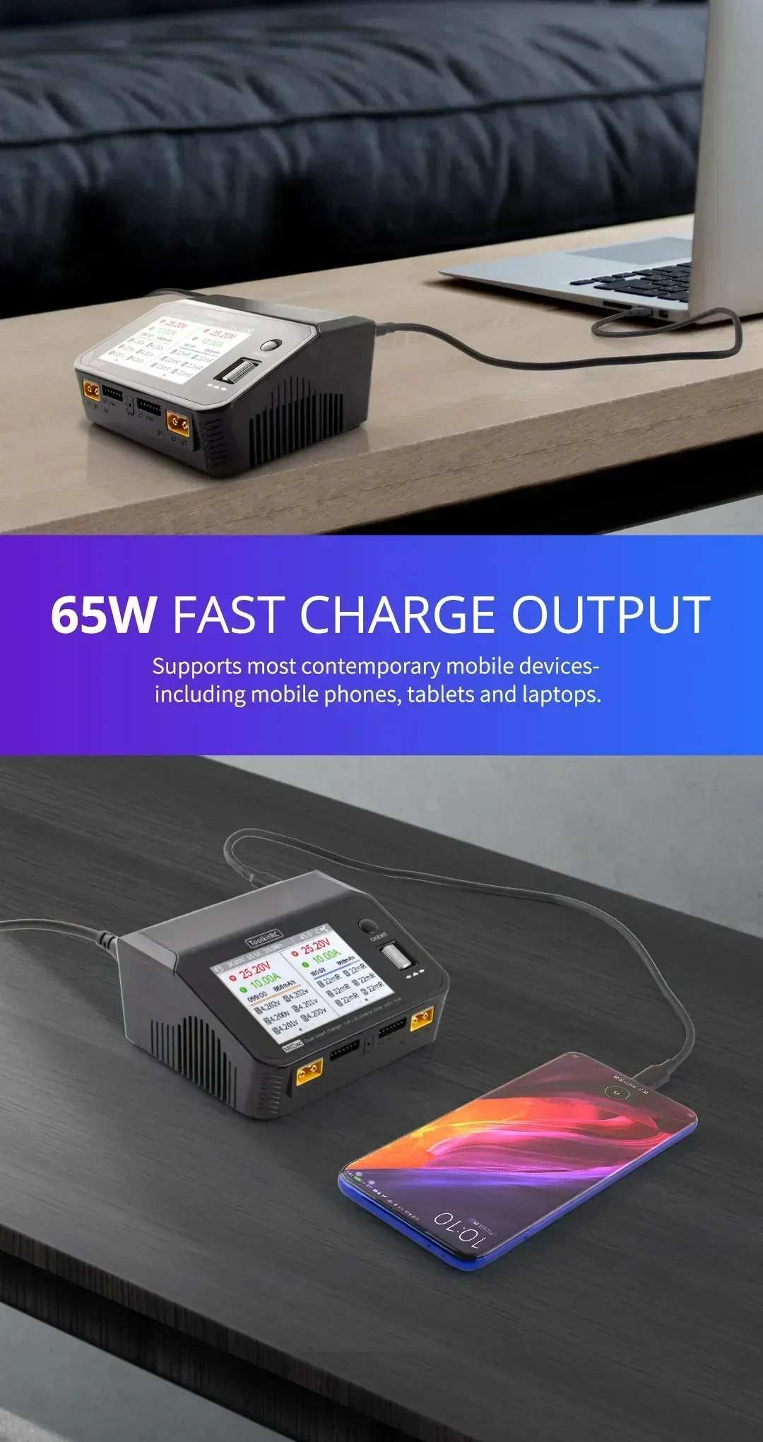 Cargador inteligente de baterí - Toolkitrc M6Dac Smart Charger reseña y precio
