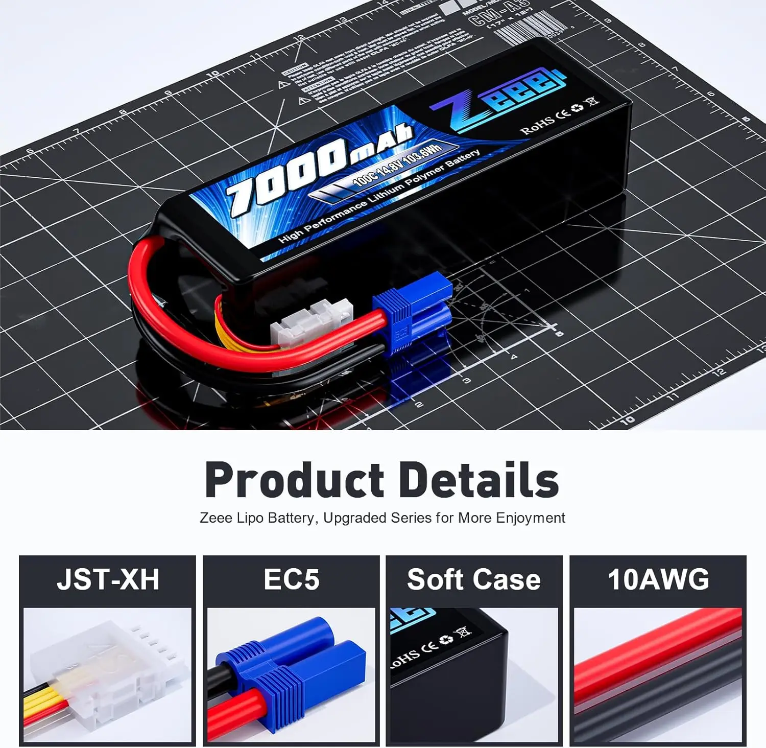 Zeee 4S 7000mAh FPV Drone Lipo - 6S Lipo Battery 22.2V 5000Mah reseña y precio