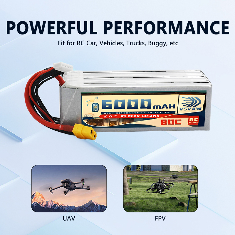 Batería Lipo VSVAW 6S de 6000m - 6S Lipo Battery 22.2V 5000Mah reseña y precio